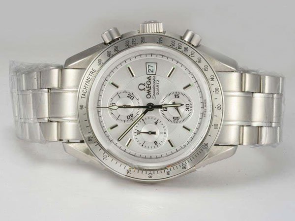 Omega Speedmaster Date 3211.30.00 42mm Quartz Chronograph White Dial Watch watches