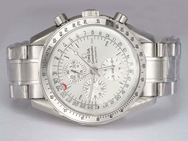 Omega Speedmaster Day-Date 3221.30.00 Midsize White Stainless Steel Strap Watch watches