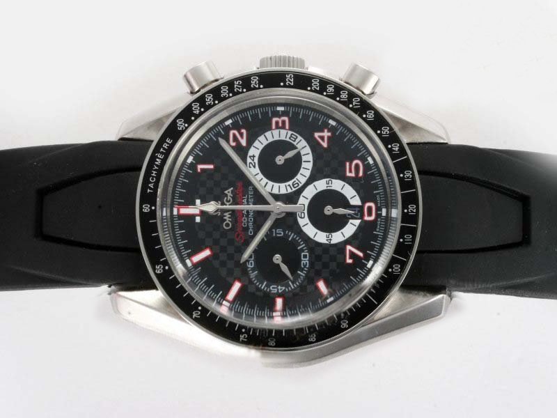 Omega Speedmaster Legend 321.32.44.50.01.001 Stainless Steel Bezel Black Rubber Strap Midsize Watch watches