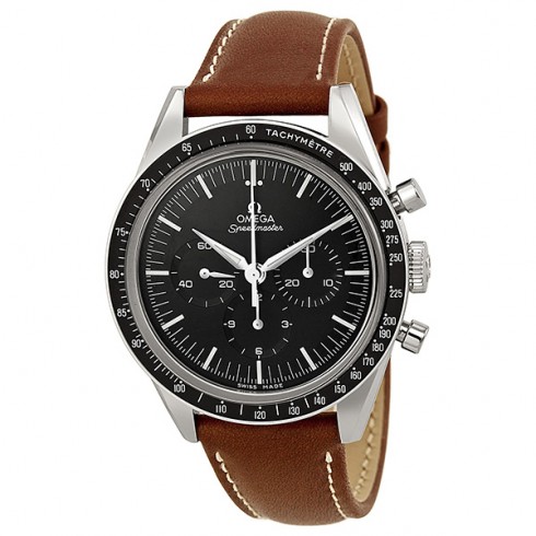 Omega LIMITED 50TH ANNIVERSARY EDITION Speedmaster Moonwatch Black Dial Brown Leather Men's Watch 31132403001001 watches