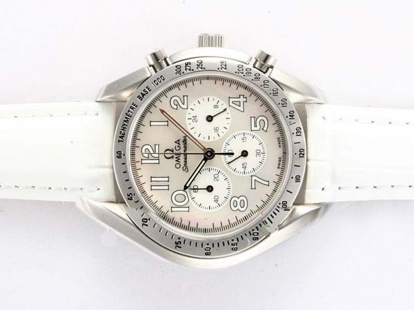 Omega Speedmaster Reduced 3815.70.36 36mm White Dial Quartz Chronograph Watch watches