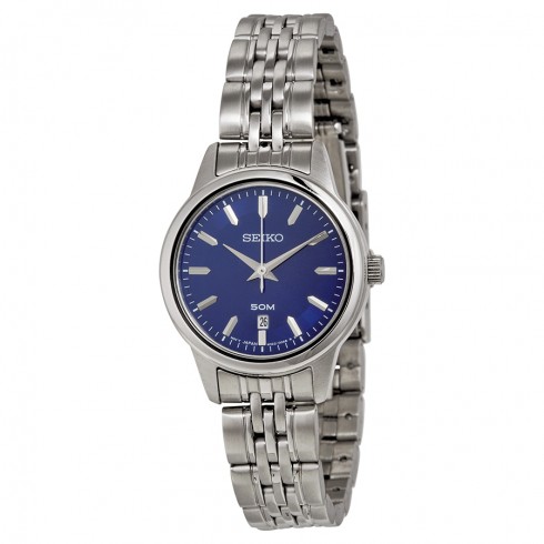 Open Box - Seiko Blue Dial Stainless Steel Ladies Watch SUR897 watches