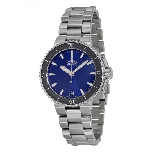 Oris Aquis Automatic Blue Dial Stainless Steel Ladies Watch 733-7652-4135MB watches