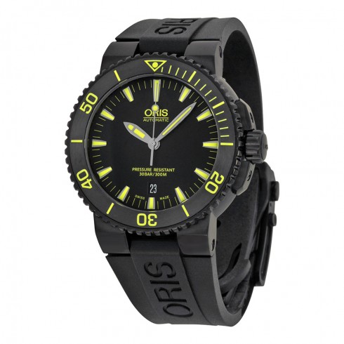 Oris Aquis Date Automatic Black Dial Black Rubber Men's Watch 733-7653-4722RS watches