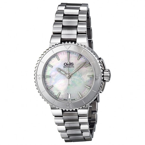 Oris Aquis Date Automatic Mother of Pearl Dial Ladies Watch 733-7652-4151MB watches