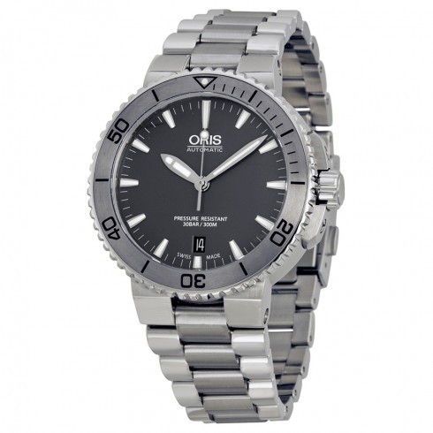 Oris Aquis Date Grey Dial Stainless Steel Men's Watch 01 733 7676 4153-07 8 21 10P watches