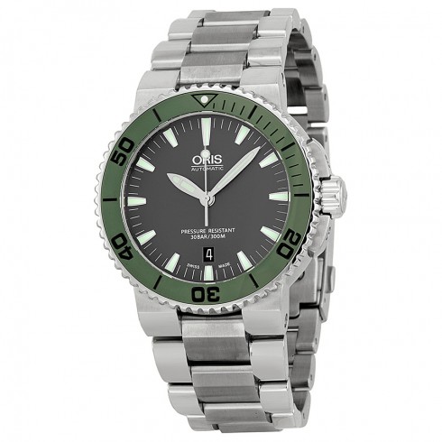 Oris Aquis Date Grey Dial Stainless Steel Men's Watch 733-7653-4157MB watches