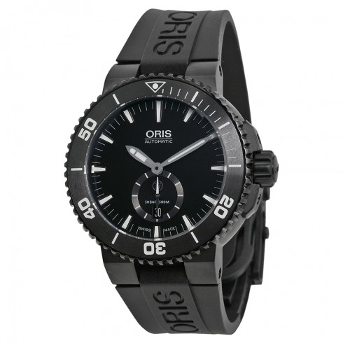 Oris Aquis Diver Automatic Black Dial Titanium Black Rubber Men's Watch 739-7674-7754RS watches