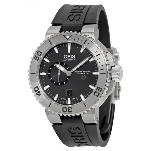 Oris Aquis Grey Dial Rubber Automatic Men's Watch 743-7664-7253RS watches