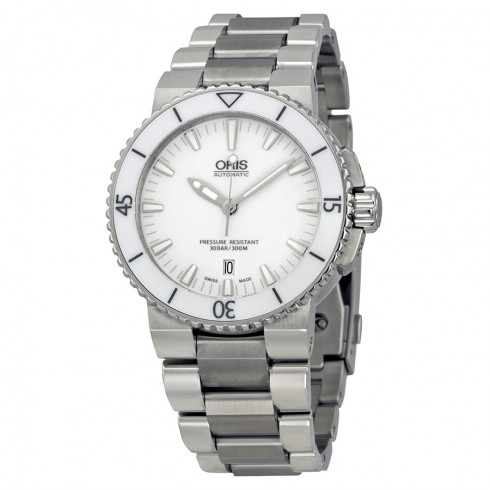 Oris Aquis White Dial Stainless Steel Automatic Men's Watch 733-7653-4156MB watches