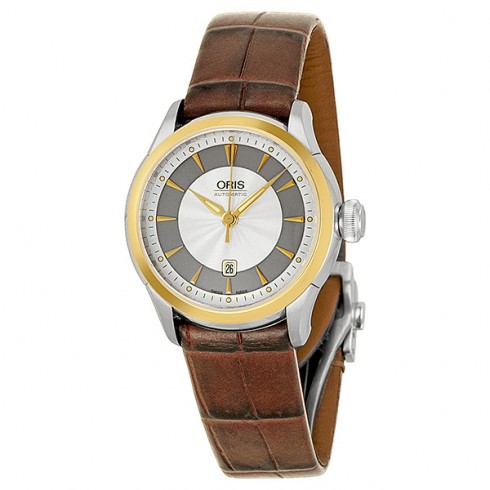 Oris Artelier Automatic Silver and Grey Dial Ladies Watch 561-7604-4351LS watches