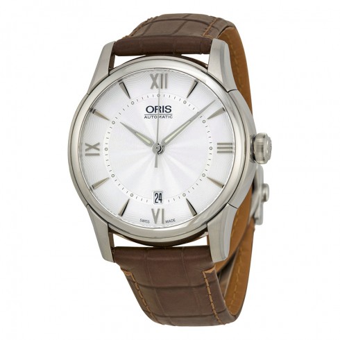 Oris Artelier Automatic Silver Dial Brown Leather Men's Watch 733-7670-4071LS watches