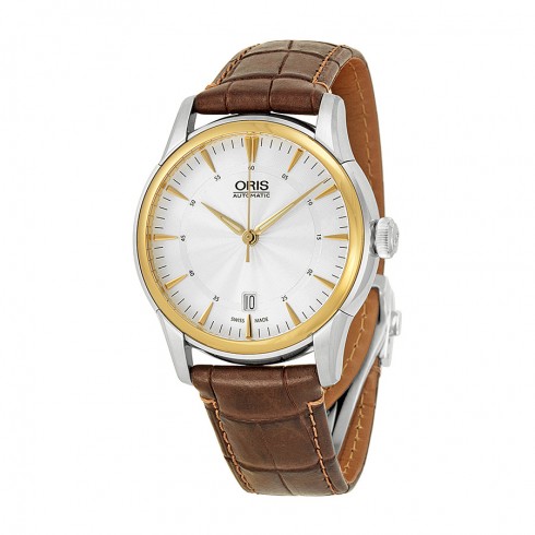 Oris Artelier Automatic Silver Dial Brown Leather Men's Watch 733-7670-4351LS watches