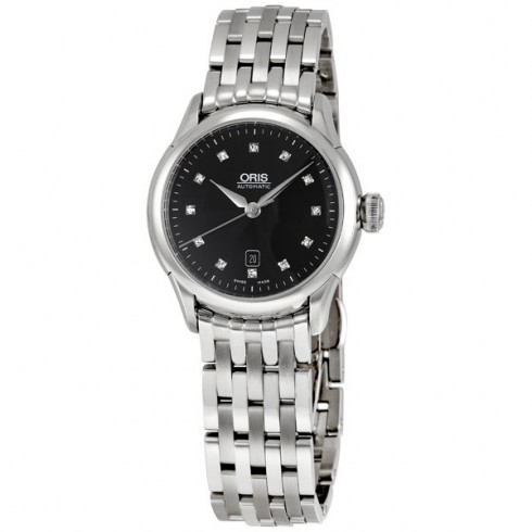 Oris Artelier Black Dial Diamond Ladies Watch 561-7604-4099MB watches
