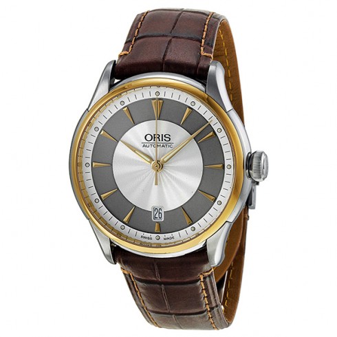 Oris Artelier Date Gold Tone Stainless Steel Automatic Men's Watch 733-7591-4351LS watches