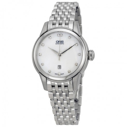 Oris Artelier Date Mother Of Pearl Stainless Steel Ladies Watch 01 561 7687 4091-07 8 14 77 watches