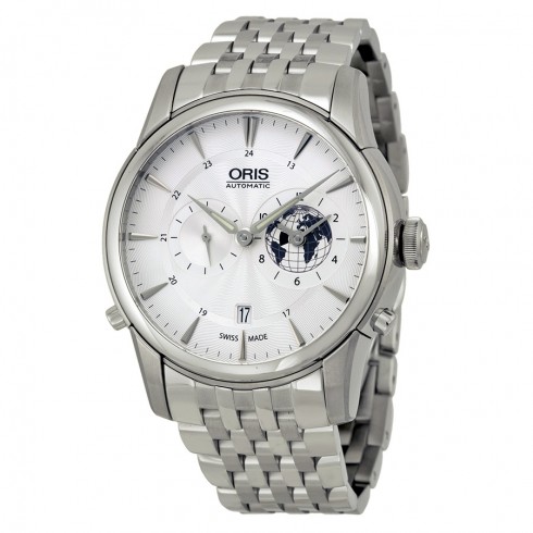 Oris Artelier GMT Automatic Silver White Dial Stainless Steel Men's Watch 690-7690-4081MB watches
