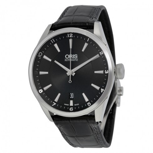 Oris Artix Automatic Black Dial Black Leather Men's Watch 733-7713-4034LS watches