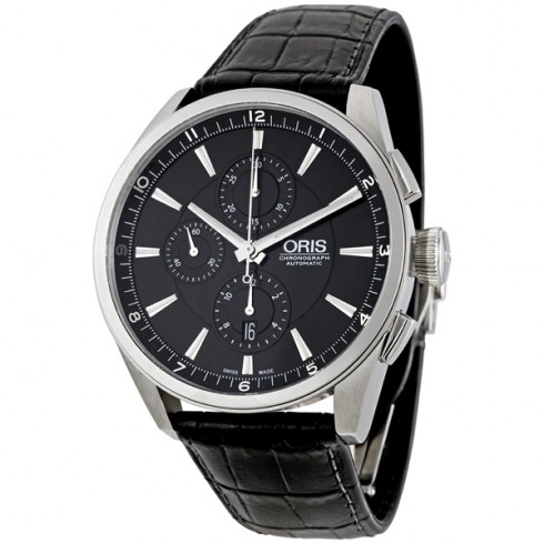 Oris Artix Chronograph 44mm Leather Strap Watch 674-7644-4054LS watches