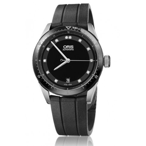 Oris Artix GT Date Diamonds Black Rubber Unisex Watch 01 733 7671 4494-07 4 18 20FC watches