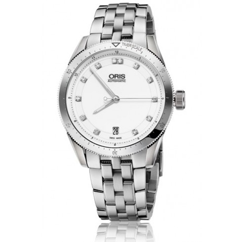 Oris Artix GT Date Diamonds White Dial Stainless Steel ladies Watch 01 733 7671 4191-07 8 18 85 watches