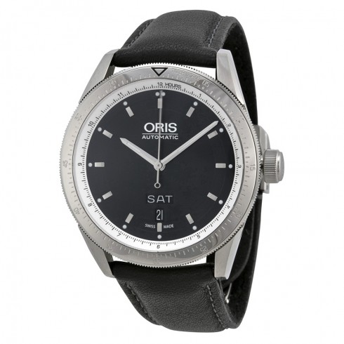 Oris Artix GT Day Date Black Dial Leather Strap Automatic Men's Watch 735-7662-4174LS watches