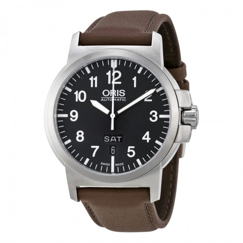 Oris BC 3 Black Dial Brown Leather Men's Watch 735-7641-4164LS watches