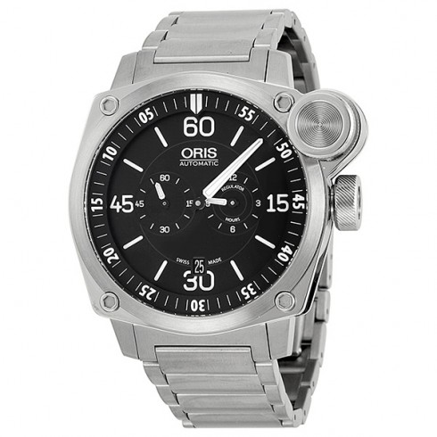 Oris BC4 Der Meisterflieger Automatic Black Dial Steel Men's Watch 749-7632-4194MB watches