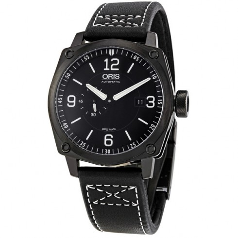 Oris BC4 Small Seconds Date Black Dial Automatic Men's Watch 643-7617-4764LS watches