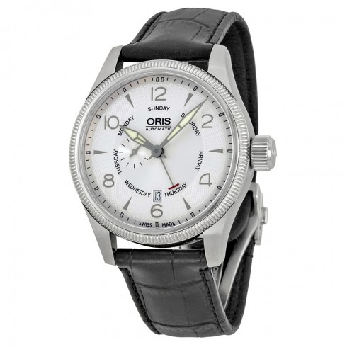 Replica Oris Big Crown Automatic Silver Dial Black Leather Men's Watch 745-7688-4061LS Watch