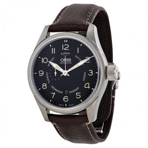 Oris Big Crown Black Dial Brown Leather Men's Watch 745-7688-4064LS watches