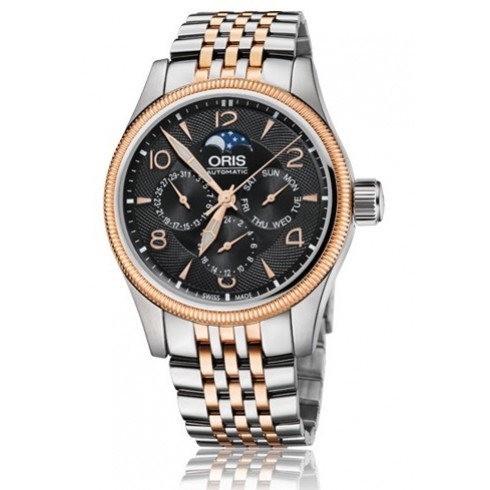 Oris Big Crown Complication Black Dial Two-Tone Stainless Steel Men's Watch 01 582 7678 4364-07 8 20 32 watches