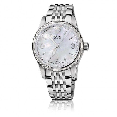 Oris Big Crown Date White Mother of Pearl Dial Automatic Stainless Steel Men's Watch 01 733 7649 4066 07 8 19 76 watches