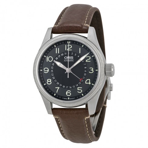 Oris Big Crown Pointer Date Black Dial Brown Leather Men's Watch 01 754 7679 4064-07 5 20 78FC watches