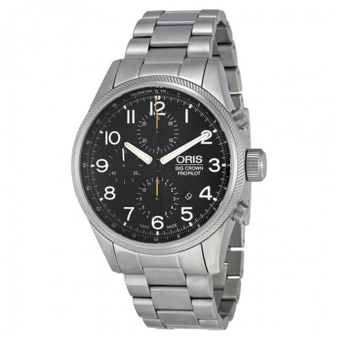 Oris Big Crown Pro Pilot Chronograph Black Dial Stainless Steel Watch 774-7699-4134MB watches