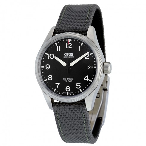 Oris Big Crown ProPilot Automatic Black Dial Grey Fabric Men's Watch 751-7697-4164GYFS watches