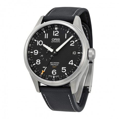 Oris Big Crown ProPilot GMT Automatic Black Dial Black Leather Men's Watch 748-7710-4164LS watches