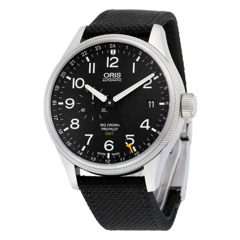 Oris Big Crown ProPilot GMT Black Dial Black Fabric Men's Watch 748-7710-4164BKFS watches