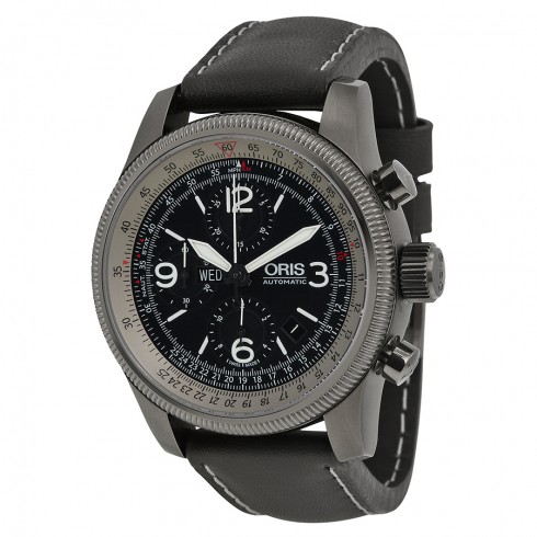 Oris Big Crown X1 Calculator Black Dial Chronograph Men's Watch 675-7648-4264SET watches