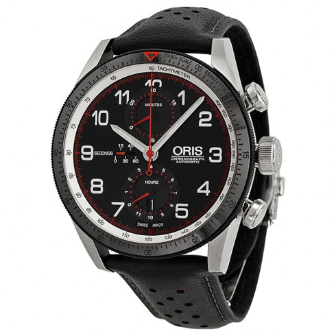 Oris Calobra Limited Edition Automatic Chronograph Black Dial Steel Men's Watch 774-7661-4484 watches
