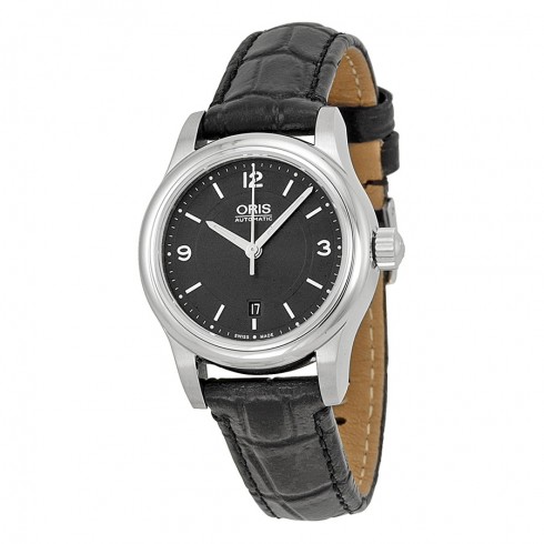 Oris Classic Date Black Dial Black Leather Ladies Watch 01 561 7650 4034-07 5 14 11 watches