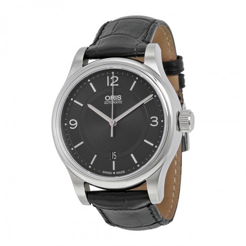 Oris Classic Date Black Dial Black Leather Men's Watch 01 733 7594 4034-07 5 20 11 watches