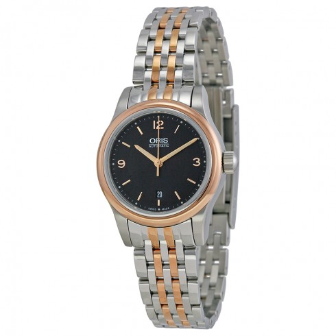 Oris Classic Date Black Dial Steel Ladies Watch 01 561 7650 4334-07 8 14 63 watches