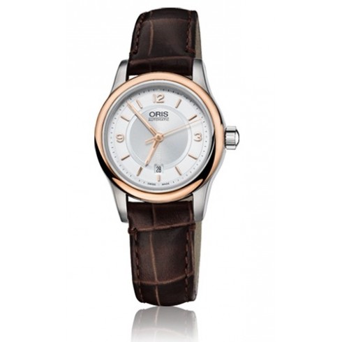 Oris Classic Date Silver Dial Brown Leather Ladies Watch 01 561 7650 4331-07 5 14 10 watches