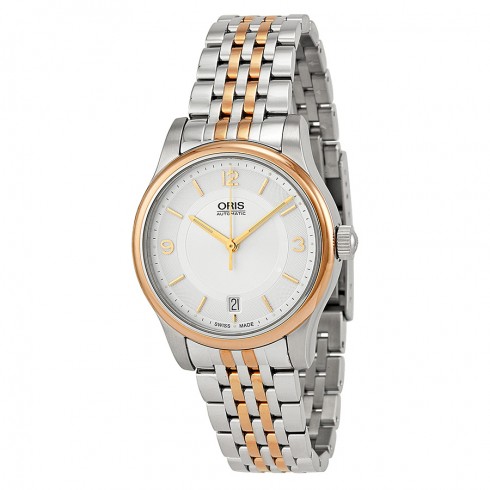 Oris Classic Date Silver Dial Two-Tone Stainless Steel Men's Watch 01 733 7578 4331-07 8 18 63 watches