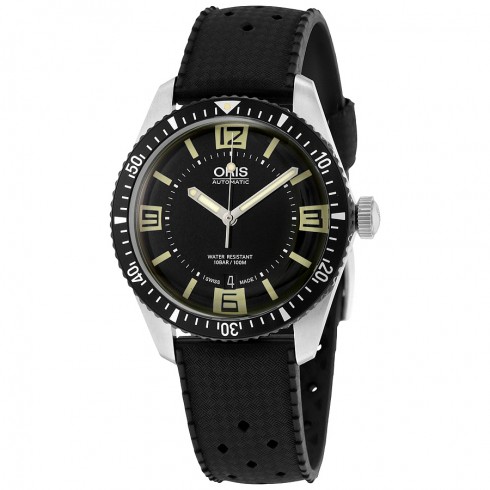 Oris Divers Heritage Sixty-Five Automatic Black Dial Black Rubber Men's Watch 733-7707-4064RS watches