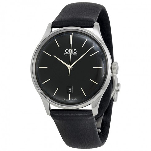 Oris John Coltrane Automatic Black Dial Black Leather Watch 733-7681-4084LS watches