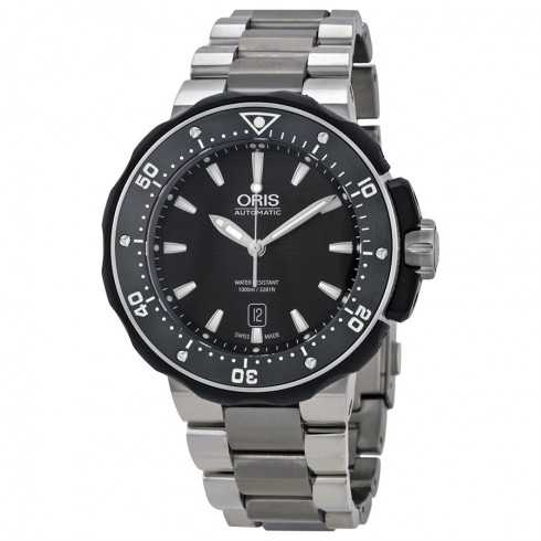Oris Pro Diver Black Dial Titanium Men's Watch 733-7682-7154MB watches