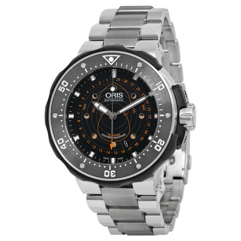 Replica Oris ProDiver Pointer Moon Black Dial Titanium Men's Watch 01 761 7682 7134-Set Watch