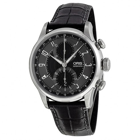 Oris Raid 2012 Chronograph GMT Automatic Black Dial Men's Watch 677-7603-4084LS watches
